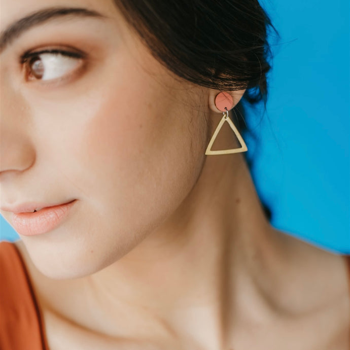Triangle Earring - Persimmon