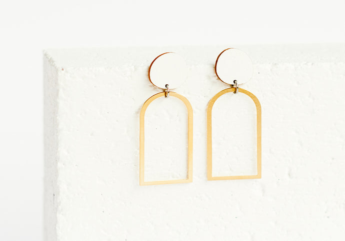 Arches Earring White