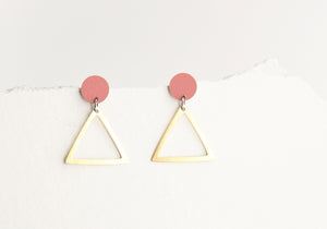 Triangle Earring - Persimmon