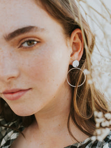 Hoopla Earrings White