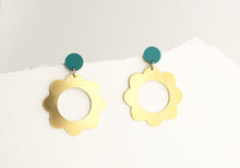 Load image into Gallery viewer, Flower Power Earring - Teal