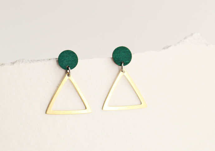 Triangle Earring - Forest